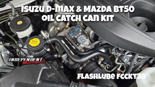 Flashlube FCCKT38 4JJ3 Isuzu DMax amp Mazda BT50 Catch can kit [upl. by Basia]