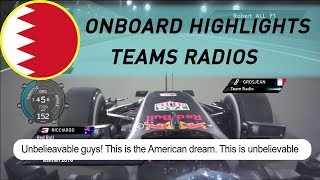 F1 Onboard highlights amp Teams Radios  2016 BAHRAIN GRAND PRIX [upl. by Eskill]