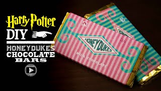 Honeydukes Chocolate Bars  Harry Potter DIY [upl. by Rabi360]