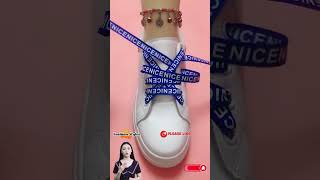 Easy instructions to knot sneakers laces tie tips shoelacing style tips shorts [upl. by Enecnarf]