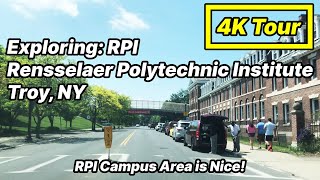 Rensselaer Polytechnic Institute RPI  Spring 2021 Update  Driving Tour 4k [upl. by Banwell]