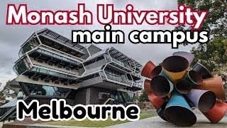 Discovering Monash University Campus in Clayton Melbourne  Walking Tour in Victoria Australia [upl. by Nadirehs]