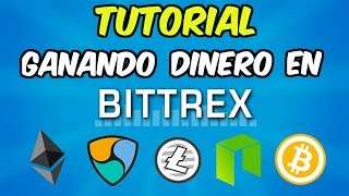 Trading de Criptomonedas en BITTREX para ganancias INCREIBLES  Tutorial de COMPRA VENTA [upl. by Akiwak539]