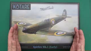 Kotare 132 Spitfire Mk1 early kit review [upl. by Ainud]