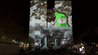 Video Mapping Caja Rural Granada Navidad 2023 [upl. by Nivrac]