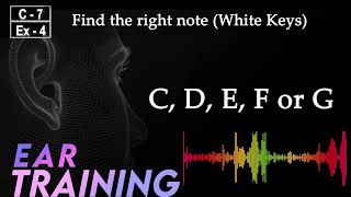 Lesson 7 Exercise 4 CDEF or G  Sound Match  Hear and Play  Ear Training Keyboard Class [upl. by Murry352]