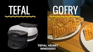 Prezentacja i działanie Gofrownicy TEFAL Heart WM310D11 przepis na gofry [upl. by Poock]