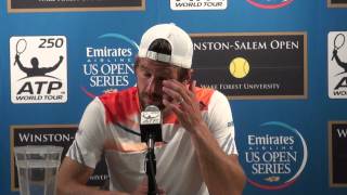 2013 WinstonSalem Open  Jurgen Melzer Championship Press Conference [upl. by Schuh]