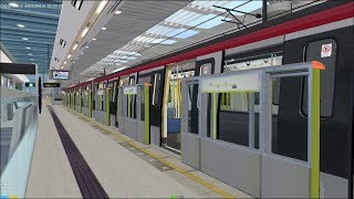 OpenBVE HD Hong Kong MTR South Island Line CNR STrain Station Action 123017 [upl. by Sev]