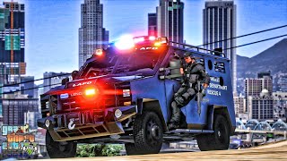 Playing GTA 5 As A POLICE OFFICER SWAT 7 LAPD GTA 5 Lspdfr Mod 4K [upl. by Tudor]