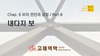 06장 보의 전단과 굽힘 part 8 내다지보  고체역학  재료역학 [upl. by Absa254]