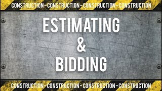 Construction Estimating and Bidding Training [upl. by Maison]