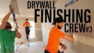 DRYWALL FINISHING CREW TAPING A UNIT IN 30 MINUTES  Drywall Finishing Construction Series 3 [upl. by Olemrac]