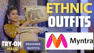 MYNTRA ETHNIC WEAR HAUL 😍  Designer dresses Tryon  Honest Review  gimaashi [upl. by Delainey]