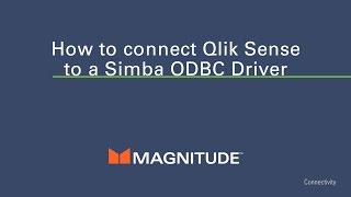 How to Connect QlikSense to any data source through an ODBC driver [upl. by Tiram]