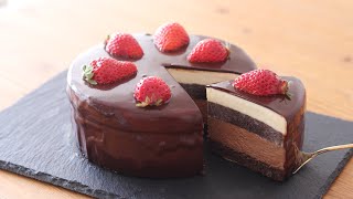 チョコレート・ムースケーキの作り方 Chocolate Mousse Cake｜HidaMari Cooking [upl. by Darryl]