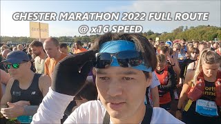 Chester Marathon 2022 Full Route at x16 Speed clear view [upl. by Lightfoot]