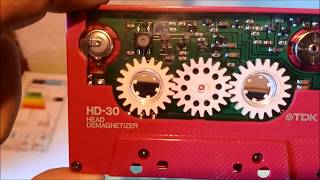 cassetta audio smagnetizzatrice testina tdk hd 30 demagnetizer head audio cassette tdk hd 30 [upl. by Haraf776]