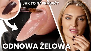 Odnowa żelowa i pęknięty paznokieć  jak go naprawić Uzupełnianie krok po kroku  Indigo Nails [upl. by Marduk]