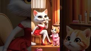 Little Kitten is Doing MakeUp For The First Time 💫🩷🤩 cat cute funny baby [upl. by Byers]