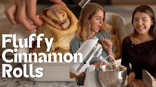 Make fluffy pillowy thick cinnamon rolls  Best Cinnamon Bun recipe [upl. by Rosemonde]