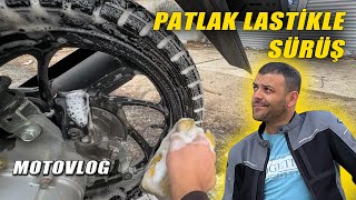 Gezelim dedik lastik patladı  Çok yoruldum la ben  Motovlog  Kolaçan [upl. by Merrily]