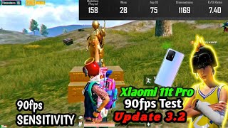 WOW😳Xiaomi 11T Pro Pubg graphics test  Mi 11T Pro Pubg test😍4 Finger gyroscope sensitivity Settings [upl. by Landing]