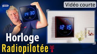 Horloge digitale murale radiopilotée avec 170 LED  Bleu Lunartec PEARLTVFR [upl. by Akiaki]