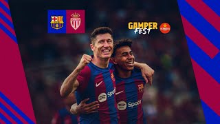 Pretemporada FCBarcelona vs AS Monaco en el Trofeo Joan Gamper 202425 [upl. by Nylg]