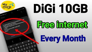 Digi free 10gb internet data every month  digi sim me free me 10gb internet kaise lesakte hai [upl. by Bevin]