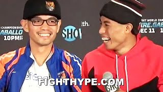 NONITO DONAIRE BUSTS OUT LAUGHING AFTER TRANSLATING REYMART GABALLOS ANSWER ON HOW TO DEAL WITH HIM [upl. by Anaigroeg]