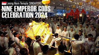 九皇爷 Welcoming Nine Emperor Gods 2024 – Leong Nam Temple Singapore 🇸🇬  Virtual Walk 4K [upl. by Nyrok]