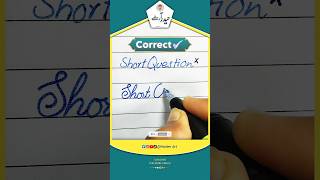 How to write quotShort Questionquot in cursive writing shorts haiderart handwritingtips [upl. by Nugent]