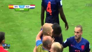 Gols Espanha 1 x 5 Holanda Copa do Mundo 2014 [upl. by Magnolia]