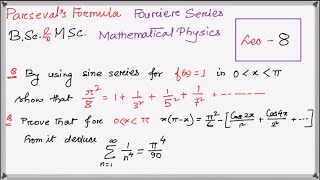 Solved problems using Parseval’s Formula Fourier Series [upl. by Emmeram99]