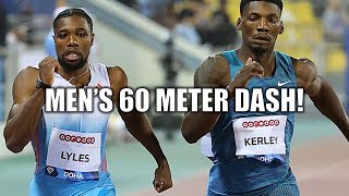 NOAH LYLES VS FRED KERLEY  2024 New Balance Indoor Grand Prix  Mens 60 Meter Dash [upl. by Sybila]