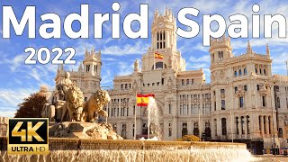 Madrid 2022 Spain Walking Tour 4k Ultra HD 60 fps  With Captions [upl. by Adnahsed]