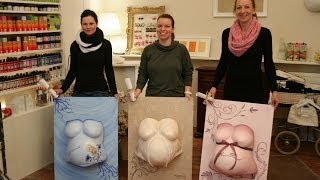 Workshop Gipsabdruck Babybauch mit Veredelung und Bemalung [upl. by Haym]