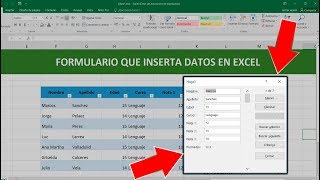 Como ingresar datos a excel mediante formulario 2019 [upl. by Vorfeld]