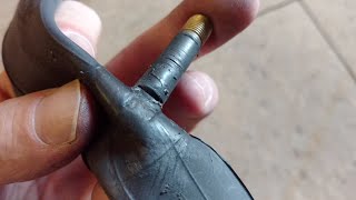 How to fix bike inner tube near valve easy [upl. by Norton285]