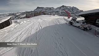 ⛷️ Gran Risa 17 Alta Badia Black 4K [upl. by Ennaira]