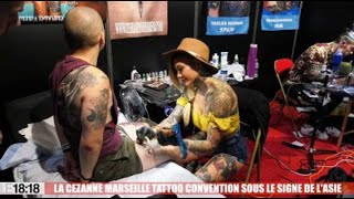 Convention du tatouage à Marseille  plus de 200 artistes réunis au palais des sports [upl. by Astiram]