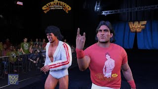 WWE 2K23Survivor Series 87 Strike Force vs Rougeaus Brothers [upl. by Adnamor]