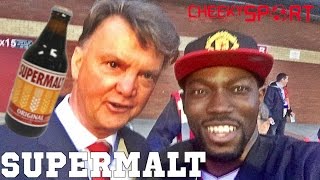 CheekySport Dave Meets LVG and Man United Players Sign Supermalt [upl. by Colas381]