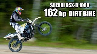 SUZUKI GSXR Dirt Bike 1000cc  OFF ROAD test ride [upl. by Lafleur731]