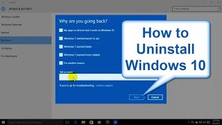 How to uninstall Windows 10 and downgrade to Windows 7 or 81  Get Windows 7 back  Free amp Easy [upl. by Odnalor]