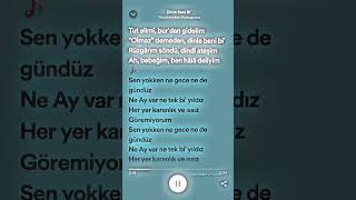 yuzyuzeyken konusuruzdinle beni bi•lyricssistek keşfetedüş lyrics speed spotify music yyk [upl. by Ayeka]