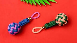 Super Easy Paracord Lanyard Keychain  How to make a Paracord Key Chain Handmade DIY Tutorial 10 [upl. by Plante]