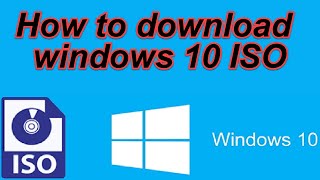 How to download windows 10 ISO [upl. by Ecirtahs189]