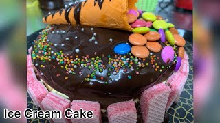 Icecream cake recipeChocolate cake with ice creamButterscotch ice cream cakeChocolate cake recipe [upl. by Jamila516]